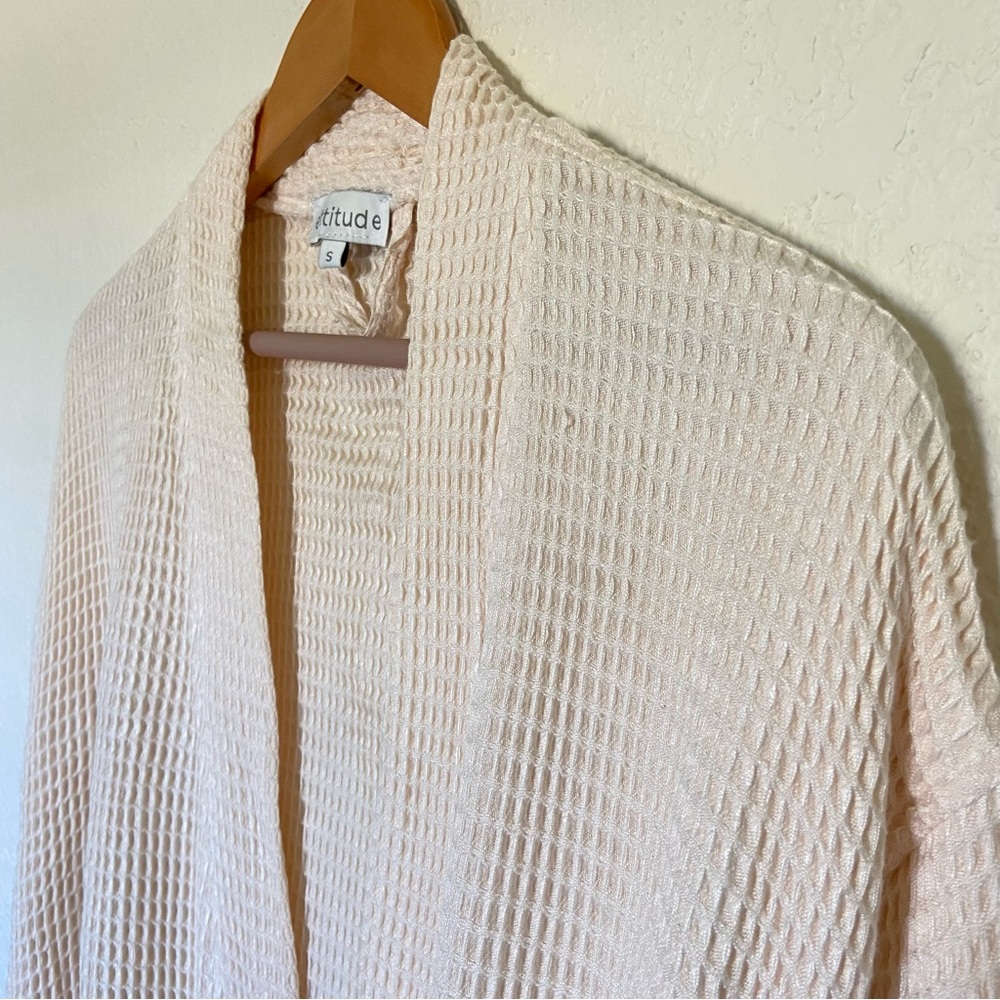 Ettitude Waffle Bamboo Cream Robe - Picture 8 of 11